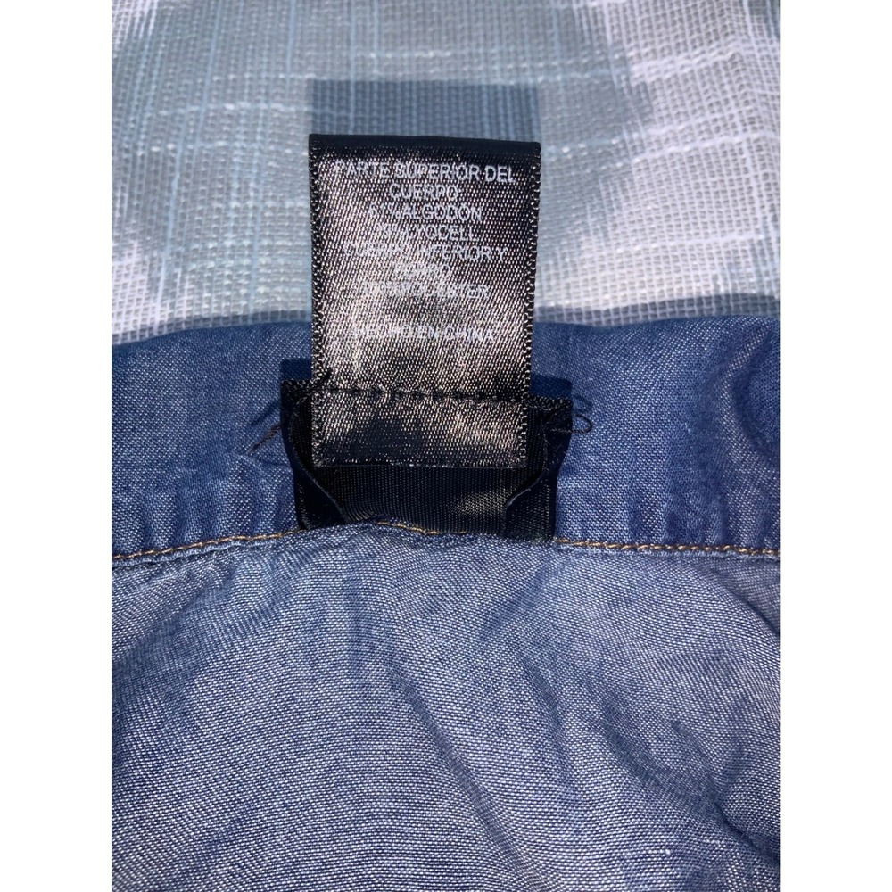 Girls Sz 5 Pink Violet Denim‎ Dress Floral Tulle Skirt Long Sleeve Girls Size - Picture 4 of 5